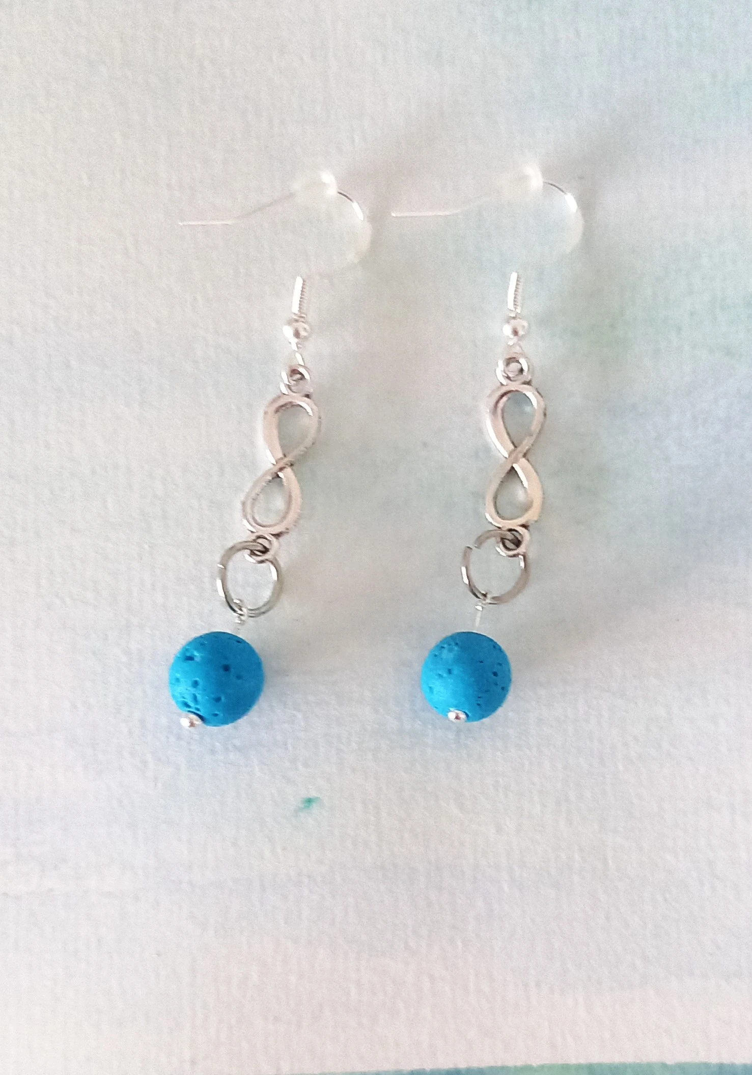 Boucles Grécia em pingente infinito lavanda turquesa prata nova – photo 3